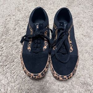 Platform Vans cheetah leopard